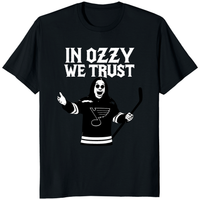In Ozzy We Trust T-shirt in black featuring St. Louis Blues x Ozzy Osbourne by Cuccico
