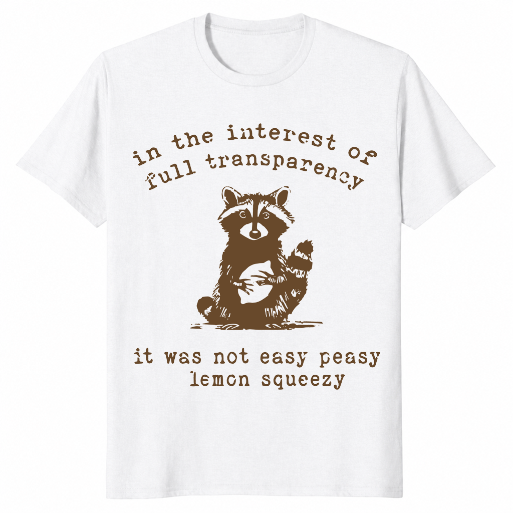In The Interest Of Full Transparency shirt in whit