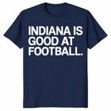 Indiana football shirt in navy, funny college football fan tee
