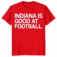 Indiana football shirt in red, funny college football fan tee