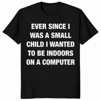 Indoors and on a computer shirt in black