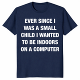 Indoors and on a computer shirt in navy