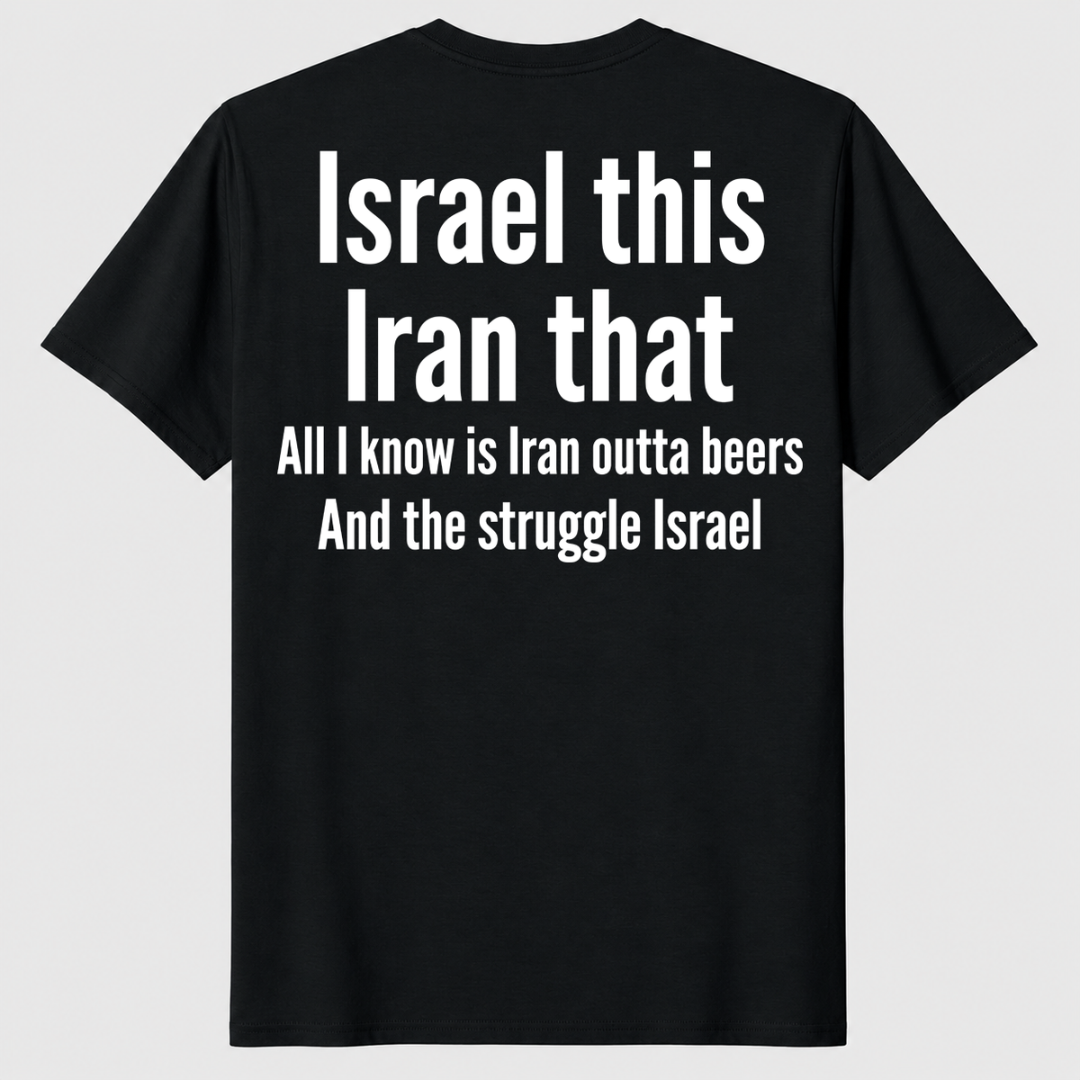 Iran outta beer shirt in black