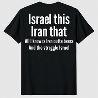 Iran outta beer shirt in black