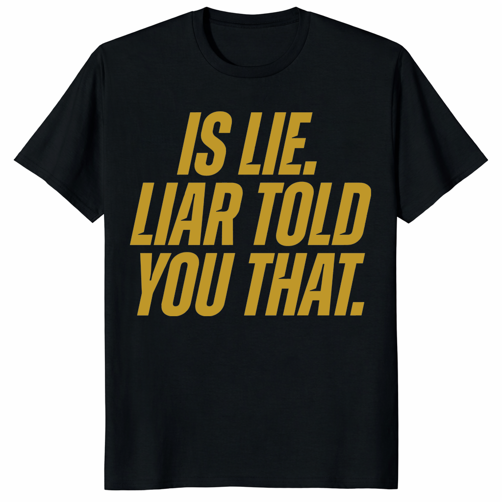 Is Lie Liar Told You That Shirt on black womens boxy tee inspired by Heated Rivalry