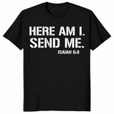 Isaiah 6:8 shirt in black