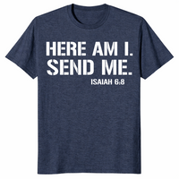 Isaiah 6:8 shirt heather navy