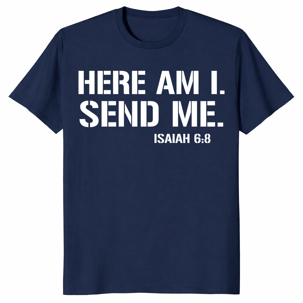 Isaiah 6:8 shirt in navy