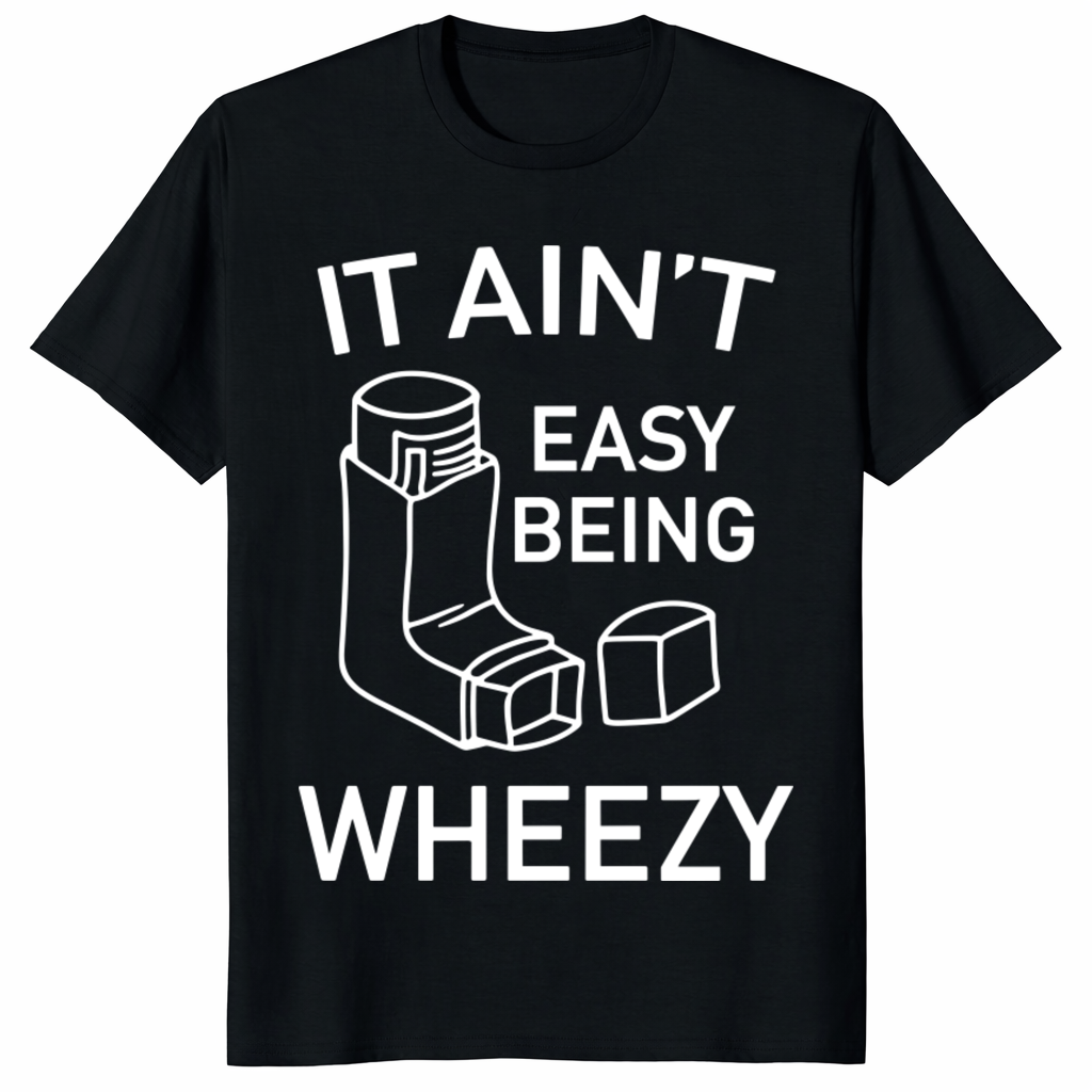 It Ain’t Easy Being Wheezy funny asthma inhaler tee shirt