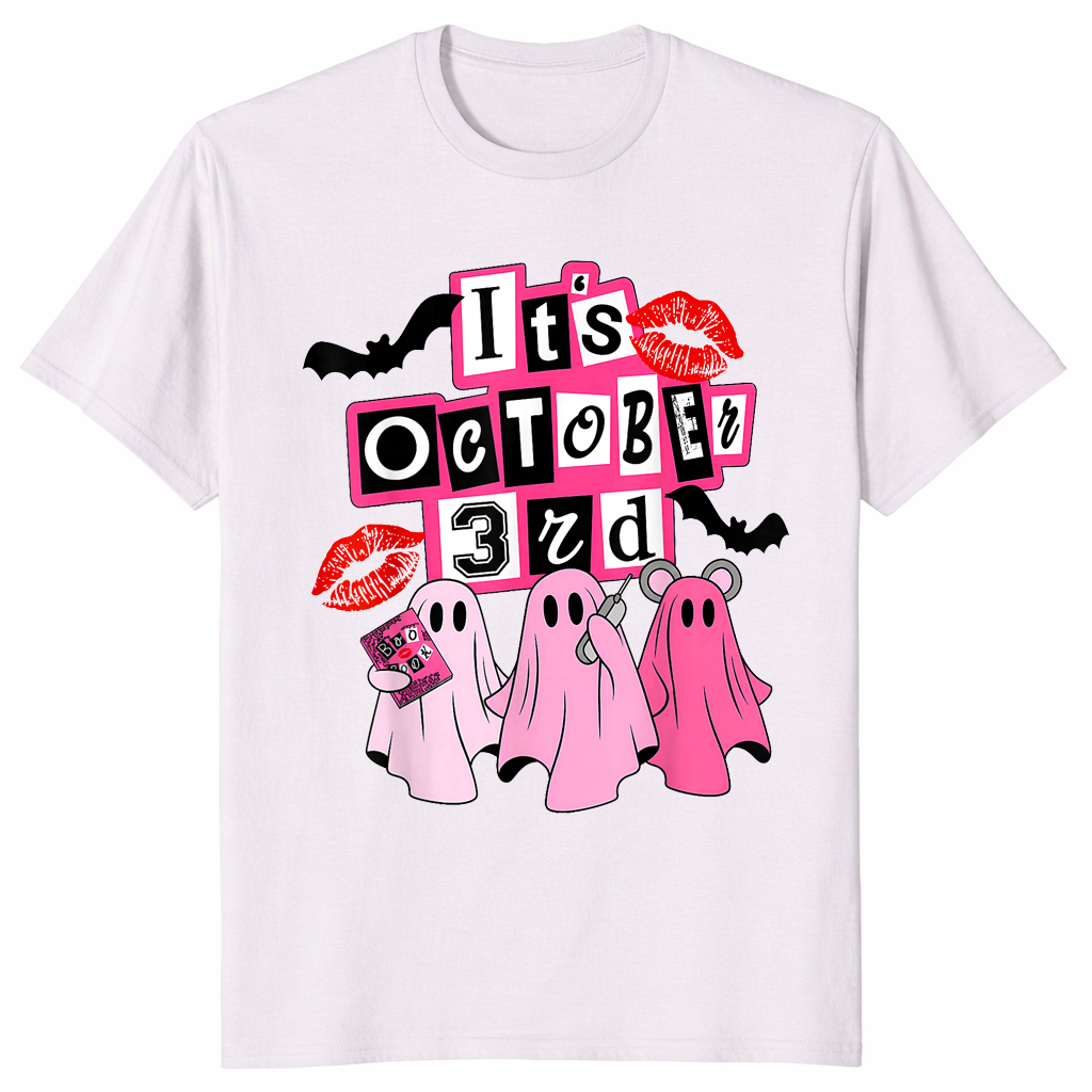 It's October 3rd Mean Ghouls Shirt ice grey