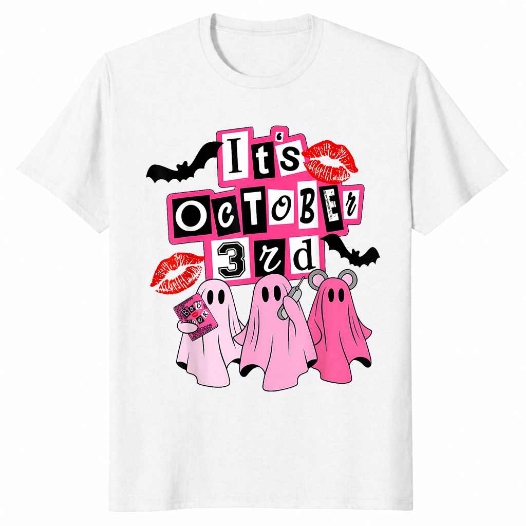 It's October 3rd Mean Ghouls Shirt in white