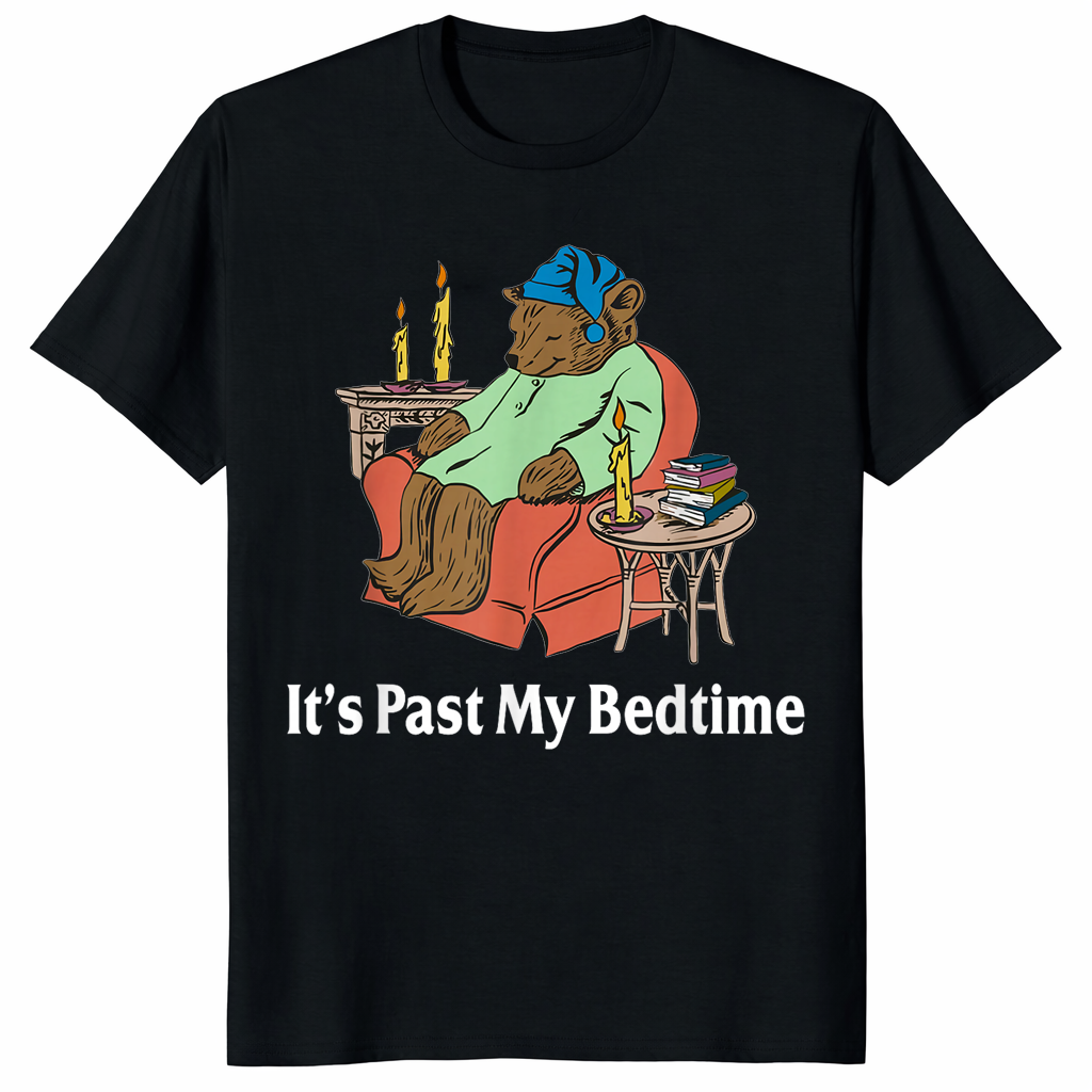 It’s Past My Bedtime Bear Reading T-Shirt – Funny Bear Lover Gift Tee | Cuccico