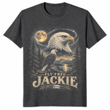 Jackie the bald eagle memorial shirt dark heather grey