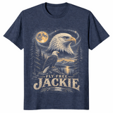 Jackie the bald eagle memorial shirt heather navy