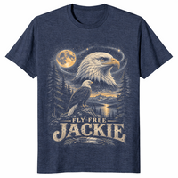 Jackie the bald eagle memorial shirt heather navy