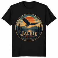 Jackie bald eagle shirt in black