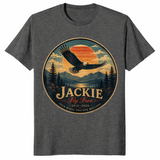 Jackie bald eagle shirt dark heather