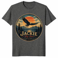 Jackie bald eagle shirt dark heather