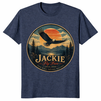 Jackie bald eagle shirt heather navy