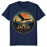 Jackie bald eagle shirt in navy