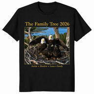 Jackie Shadow bald eagle shirt black