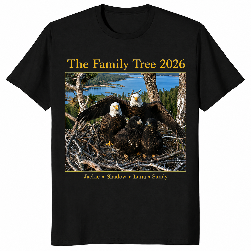 Jackie Shadow bald eagle shirt black