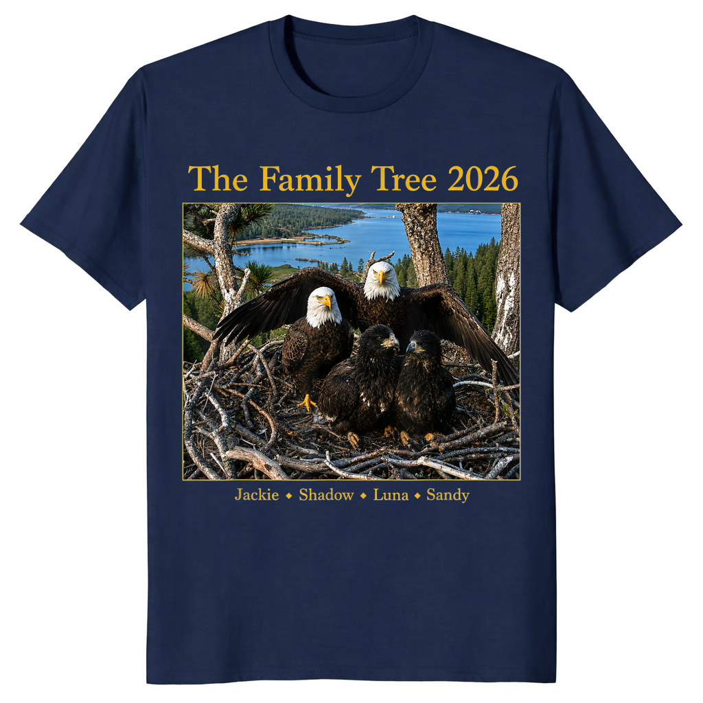 Jackie Shadow bald eagle shirt navy