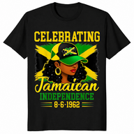 Jamaica independence day shirt in black