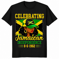 Jamaica independence day shirt in black
