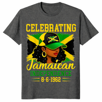 Jamaica independence day shirt in dark heather