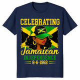 Jamaica independence day shirt in navy
