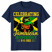 Jamaica independence day shirt in navy