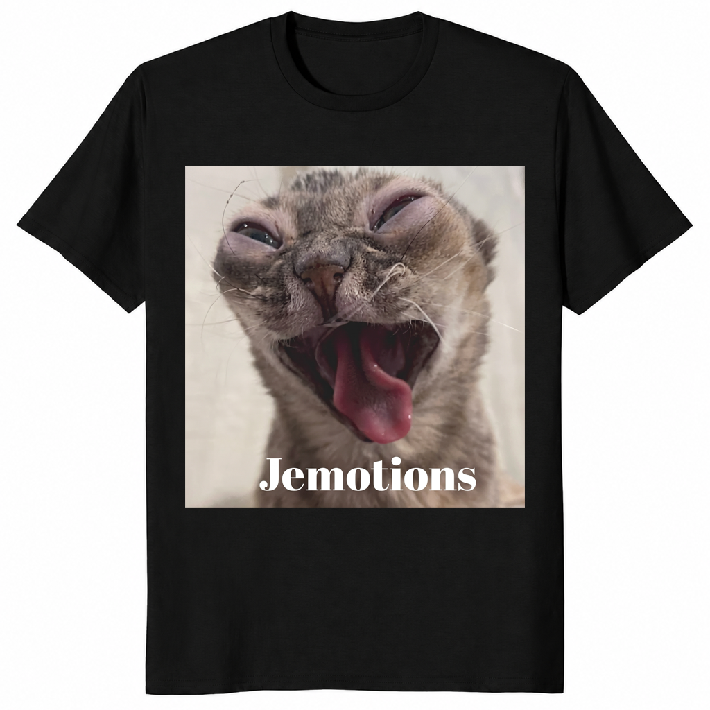 Jemotions Funny Cat Meme Shirt | Dramatic Cat Face Graphic Tee | Cuccico