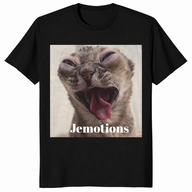 Jemotions Funny Cat Meme Shirt | Dramatic Cat Face Graphic Tee | Cuccico