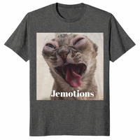 Jemotions Funny Cat Meme Shirt | Dramatic Cat Face Graphic Tee | Cuccico