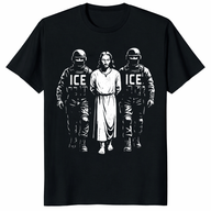 Jesus Arrested by ICE Shirt – Political Protest Graphic Tee | Social Justice Christian T-Shirt | Cuccico