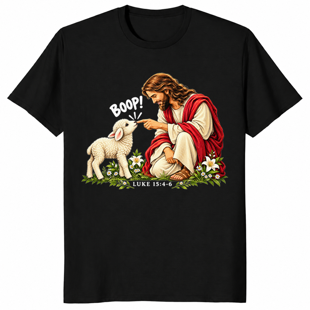 Jesus boop shirt in black