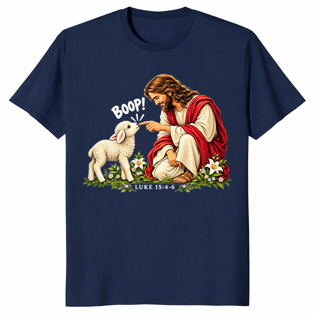Jesus boop shirt in navy
