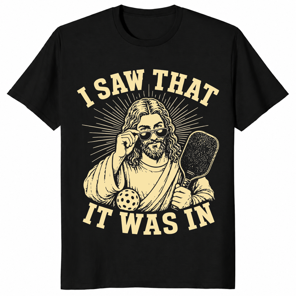 Jesus pickleball shirt black