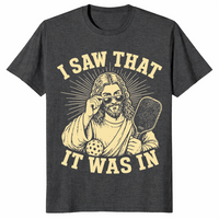Jesus pickleball shirt dark heather grey