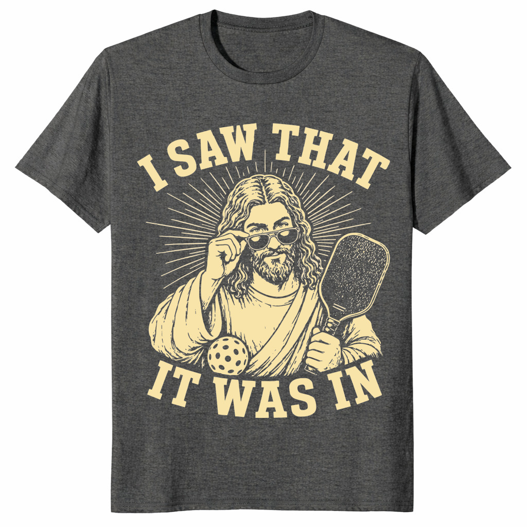 Jesus pickleball shirt dark heather