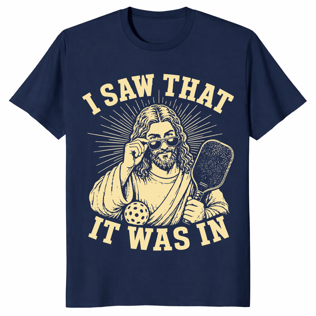 Jesus pickleball shirt navy