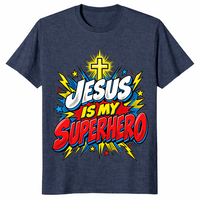 Jesus Is My Superhero religious tee, unisex Christian shirt
