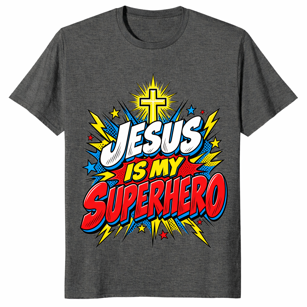 Jesus superhero shirt, Christian faith gift for church and youth group