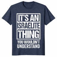 Jewish pride shirt heather navy