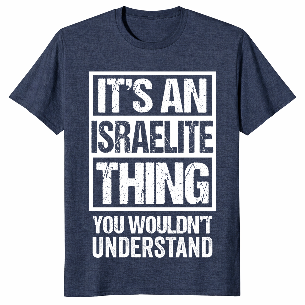 Jewish pride shirt heather navy