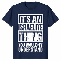 Jewish pride shirt in navy