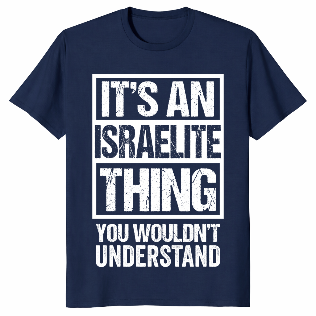 Jewish pride shirt in navy