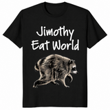 Jimothy Eat World funny raccoon shirt in black