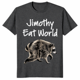 Jimothy Eat World funny raccoon shirt in dark heather grey